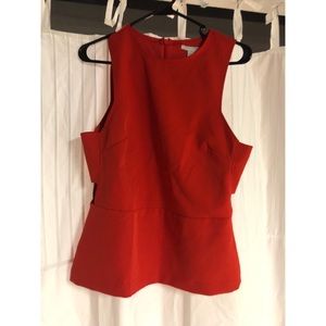 NWT red side cut out sleeveless shirt